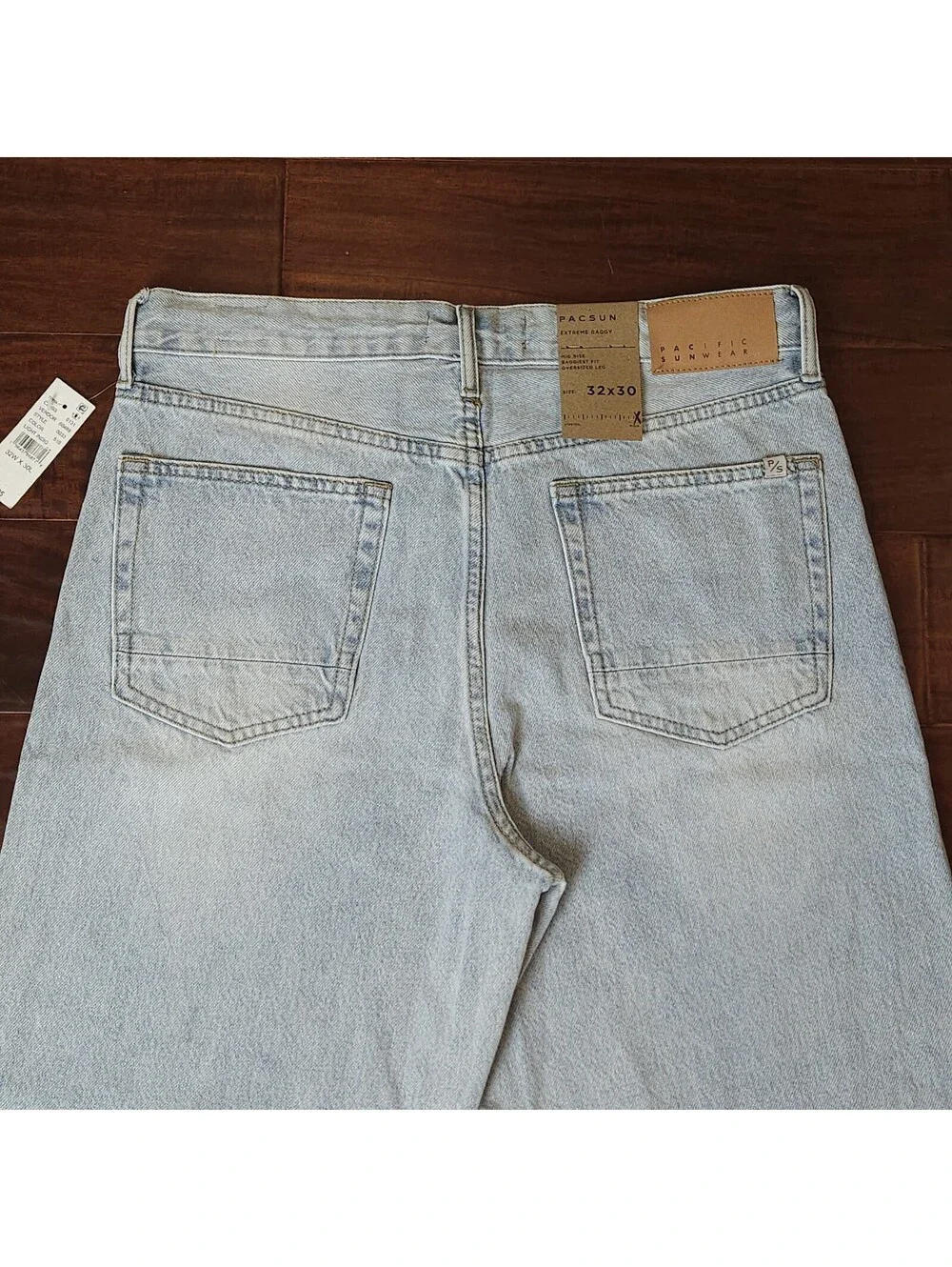 NWT Pacsun Extreme Baggy Jeans Men's 32x30 Blue Denim Oversized Leg Wide